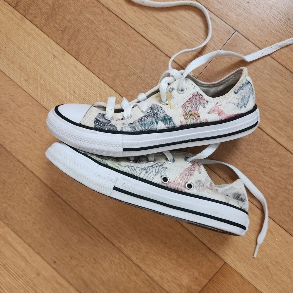 Converse Chuck Taylor All Star Junior 1 Animal Print Low Top Shoes 668462F